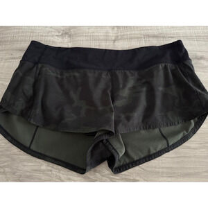 Lululemon Women's Athletic Lined Camouflage Print Shorts - Size 10